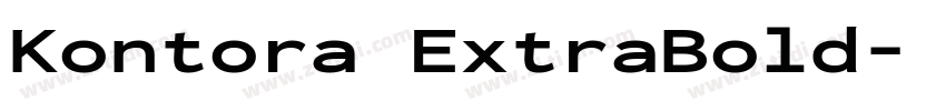 Kontora ExtraBold字体转换